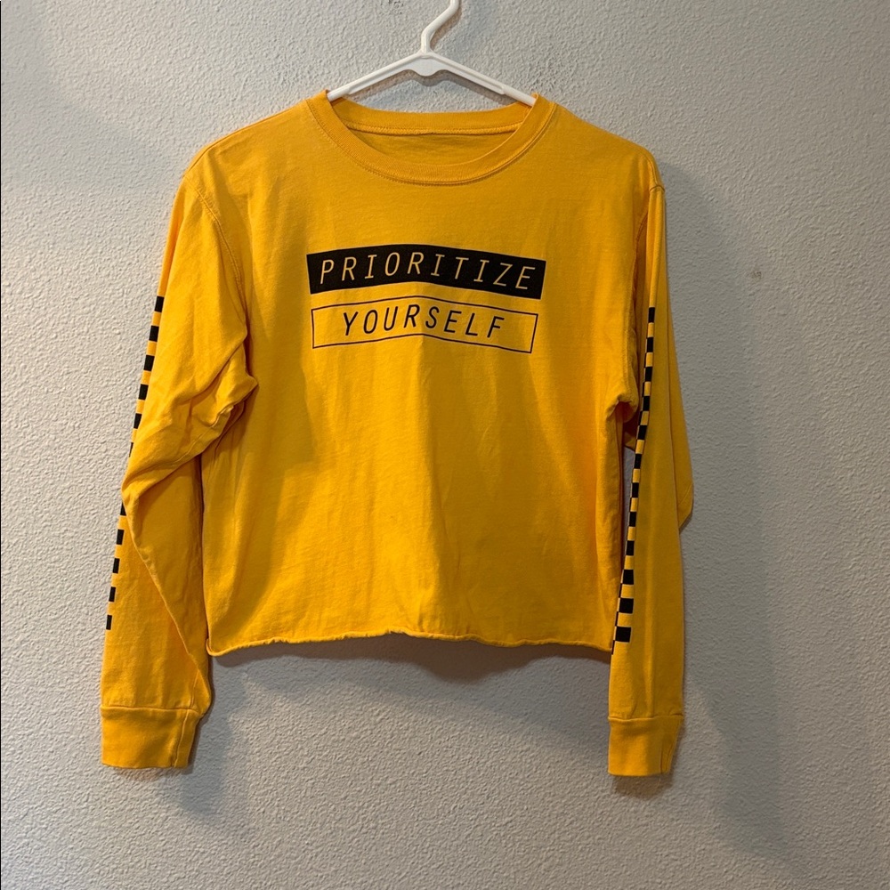 Yellow Long Sleeve Graphic Tee